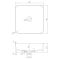 Умивальник 40*40*12,5см накладний кам'яний Solid surface