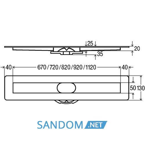 Базовий елемент душового лотка Advantix, 1200 (737009)