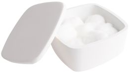 Коробочка косметична з кришечкою 120 * 120 * 55мм, кам'яна Solid surface