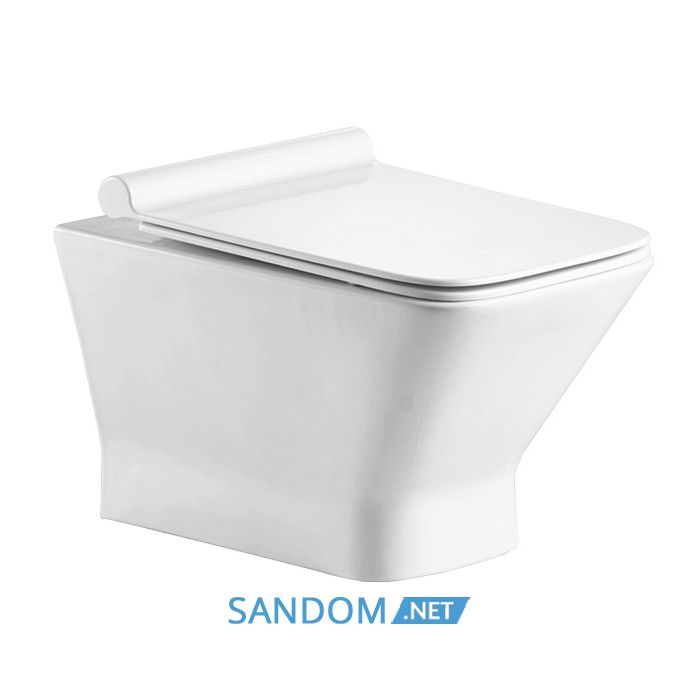 LEON Rimless унітаз 51*36*35см підвісний, сидіння Slim slow-closing