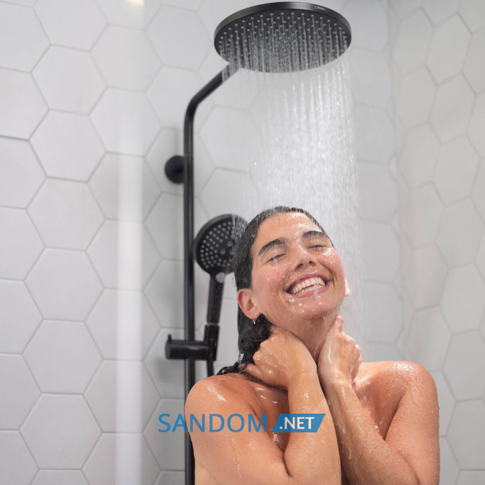 Raindance Select S Душова система Showerpipe 240 1jet P, з термостатом, колiр покриття матовий чорний