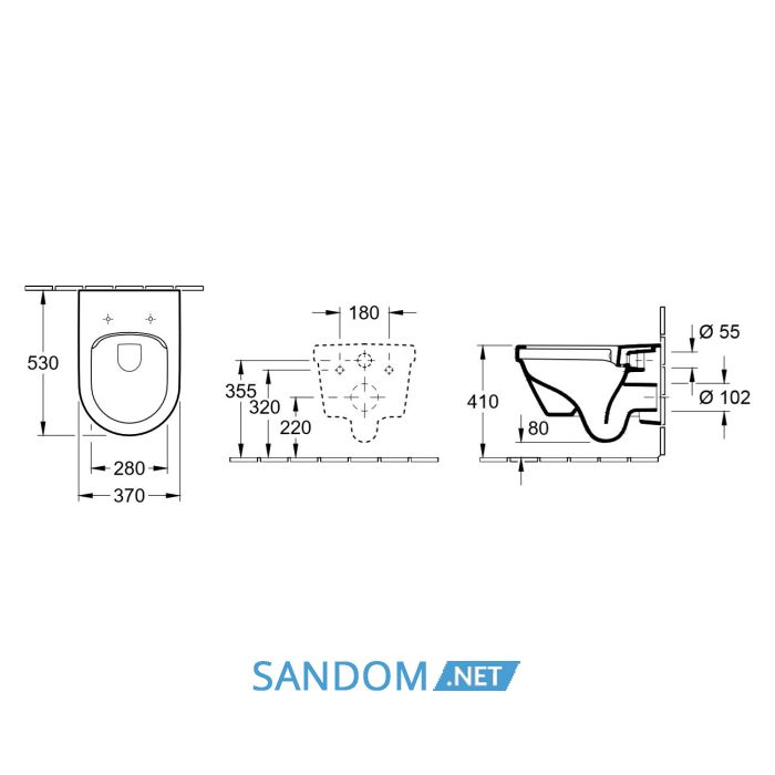 Унітаз підвісний VILLEROY & BOCH ARCHITECTURA 4694R001, білий
