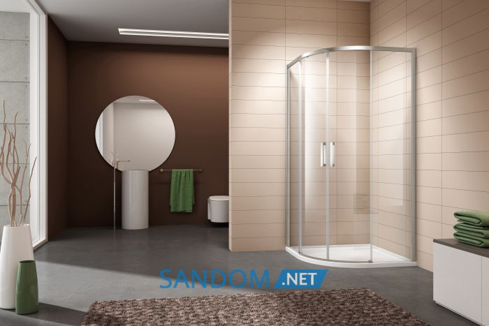 SOLO душова кабіна 90 * 90 * 195 см, профіль cepillado níquel, скло прозоре 6мм, без піддону