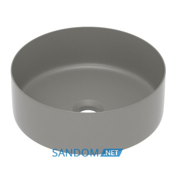 Умивальник накладний 35,8*35,8*13,7см круглий, matt grey