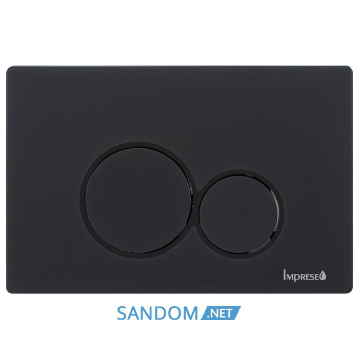 IMPRESE i7116, клавіша змиву, чорний soft-touch, пластик
