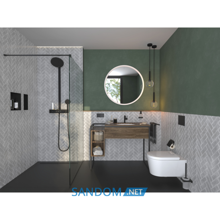 PULSIFY Showerpipe душова  система 260 з термостатом , чорний матовий