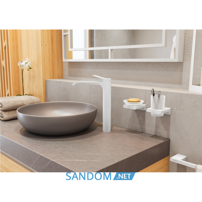 Склянка для ванної кімнати HANSGROHE ADDSTORIS 41749700, білий