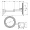 Косметичне дзеркало HANSGROHE ADDSTORIS 41790670, чорний