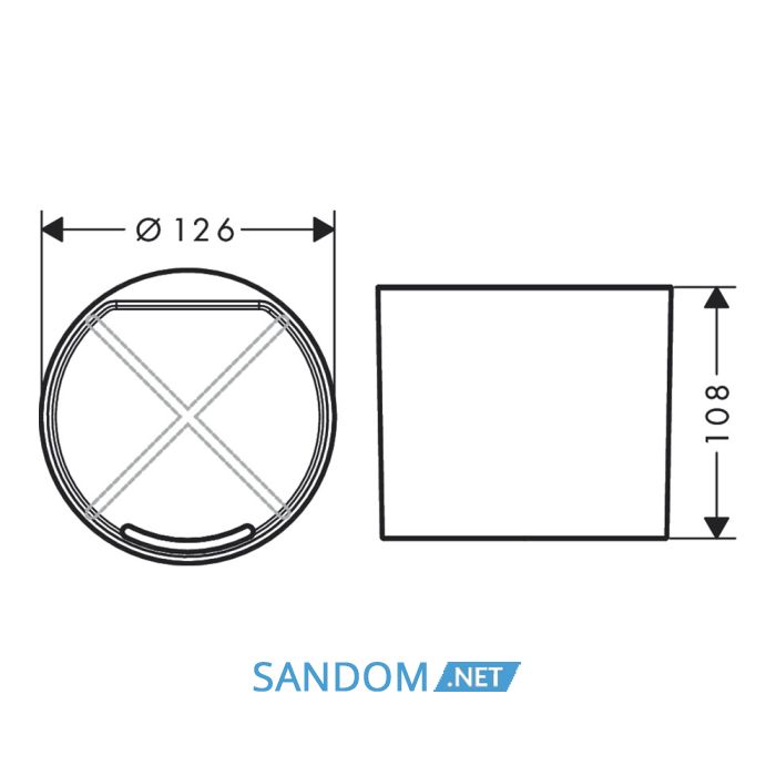 Склянка для ванної кімнати HANSGROHE WALLSTORIS 27921670, чорний матовий