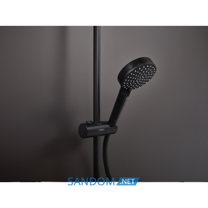 VERNIS BLEND душова система Showerpipe 220 з термостатом,  чорний матовий