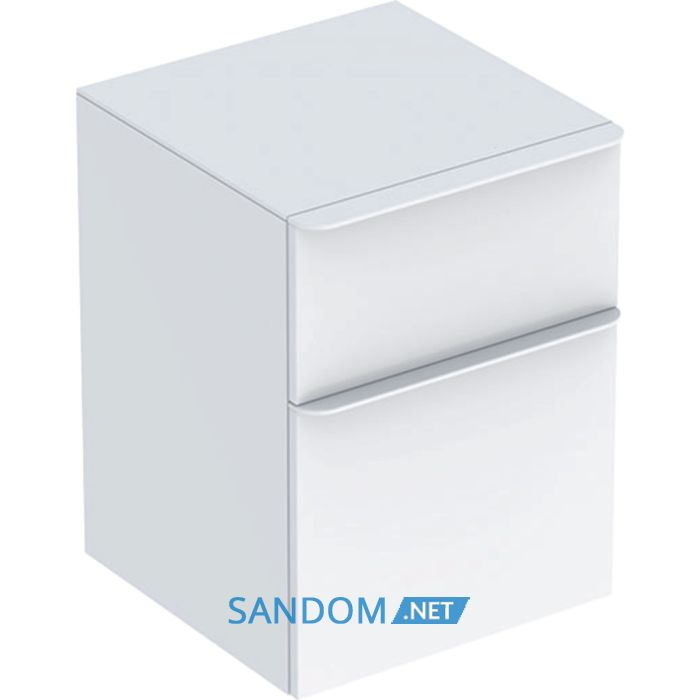 SMYLE SQUARE тумба 45*60*47см, з 2мя ящ., білий/фарбований високоглянцевий, білий/з матовим порошковим покриттям