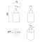 LUBLIN дозатор для жидкого мыла отдельностоящий, нержавеющая сталь, сатин