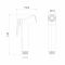 Гарнітур гігієнічний (лійка з чорною клавішею, ABS, тримач, шланг полімерний 1,25 м), чорно-білий