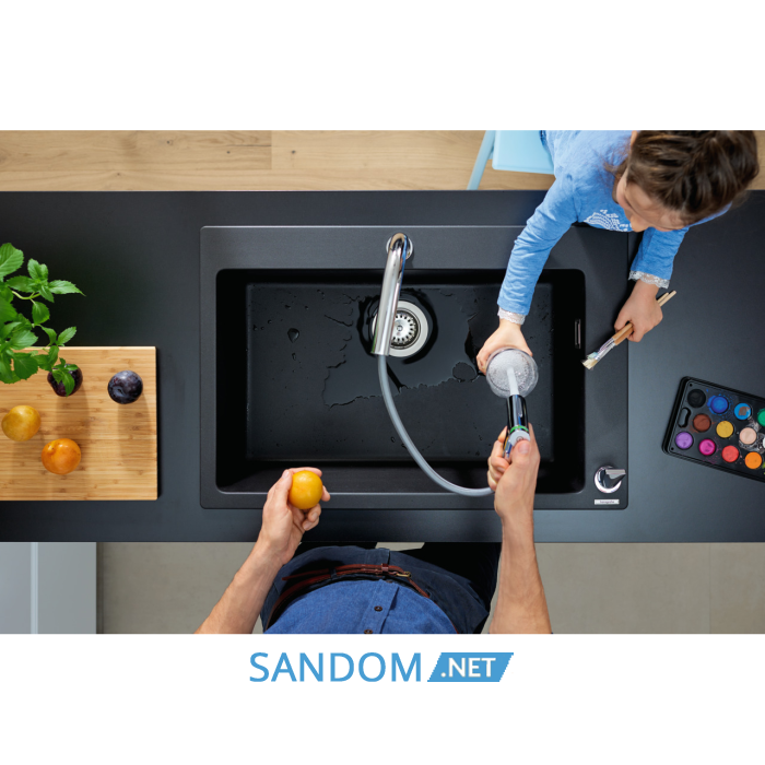 Кухонна мийка кам'яна HANSGROHE 43313170, чорний