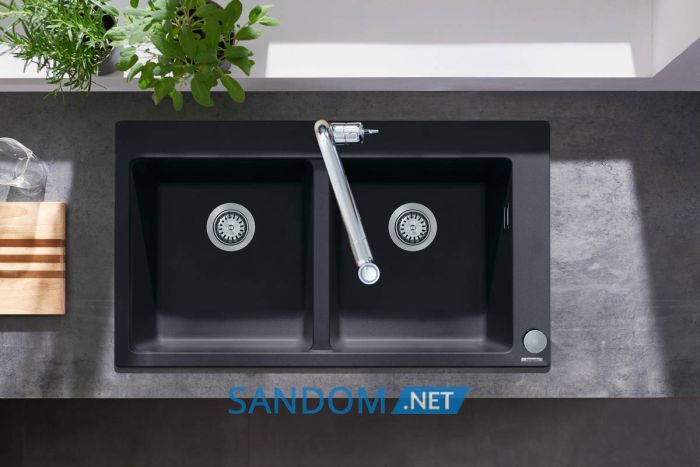Кухонна мийка кам'яна HANSGROHE 43316170, чорний