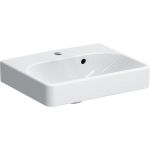 SMYLE SQUARE умивальник 45*16*36см, з асиметричним переливом, отв для змішувача в центрі, перелив видимий