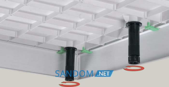 ShowerPad комплект ніжок (9шт) та кріплень лицьової панелі для квадратного піддону 90см