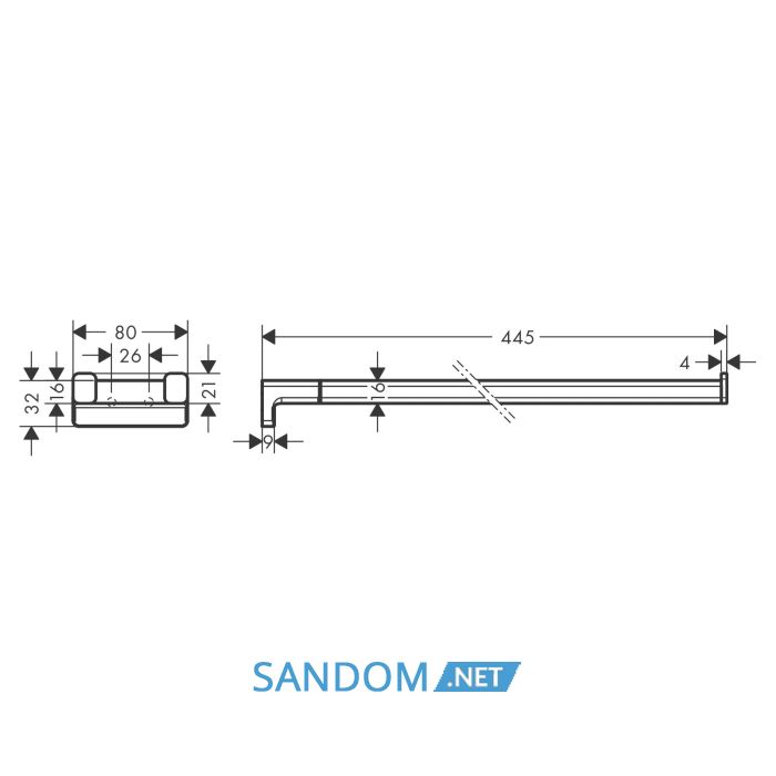 Тримач рушників HANSGROHE ADDSTORIS 41770990, золото
