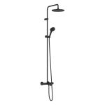 VERNIS BLEND душова система Showerpipe 240 з термостатом для ванни, 1jet,  чорний матовий