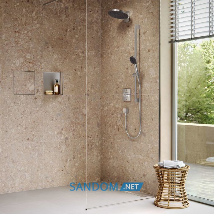 RAINDRAIN ORIGINAL  трап для душу 1200мм (комплект), колір сталь