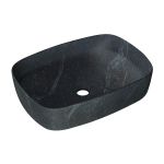 VOLLE PIEDRA умивальник накладний 50*37*13,5 см, темний мармур