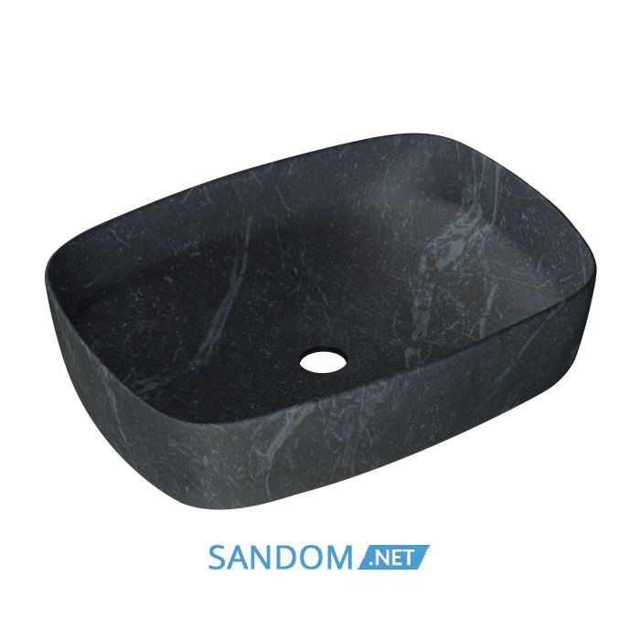 VOLLE PIEDRA умивальник накладний 50*37*13,5 см, темний мармур