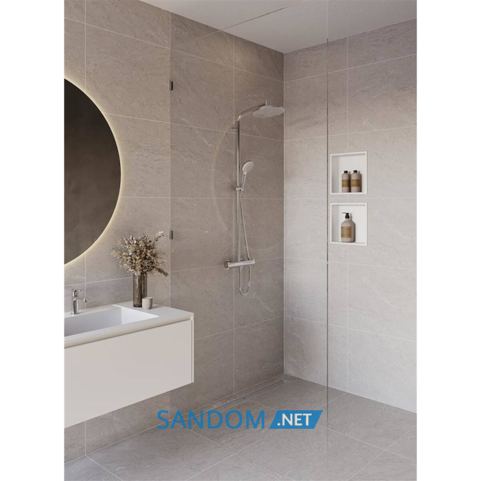 RAINDRAIN ALLROUND  монтажний комплект для стандартної/плоскої  установки 1000мм, колір нержавіюча сталь
