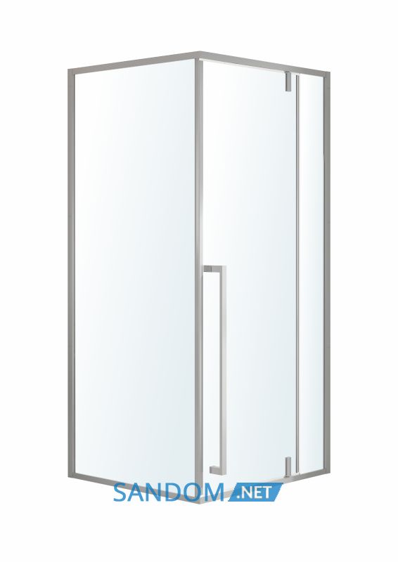 MORA 90-C душова кабіна 90*90*200 см квадратна, двері розпашні, профіль хром, скло прозоре