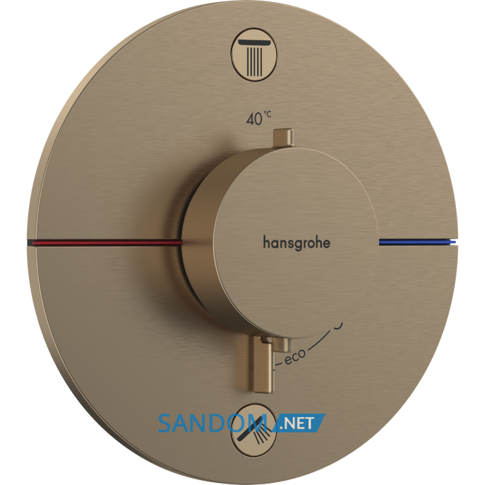 SHOWER SELECT COMFORT S термостат для 2х споживачів, ПМ, колір  шліфована  бронза