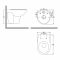 FLIP Rimless унитаз 53*36*36,5см подвесной, сидение полипропилен slow-closing