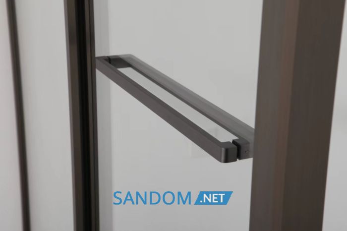 CRUZE душова кабіна 90*90*200см, тип дверей COME IN, профіль збройовий метал, прозоре скло