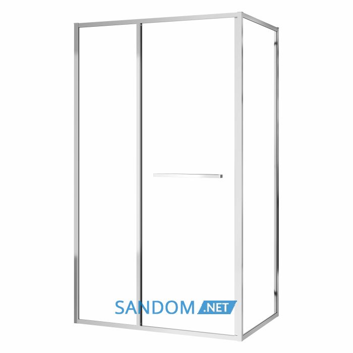 CRUZE душова кабіна 80*120*200см, тип дверей COME IN, профіль  хром, прозоре скло