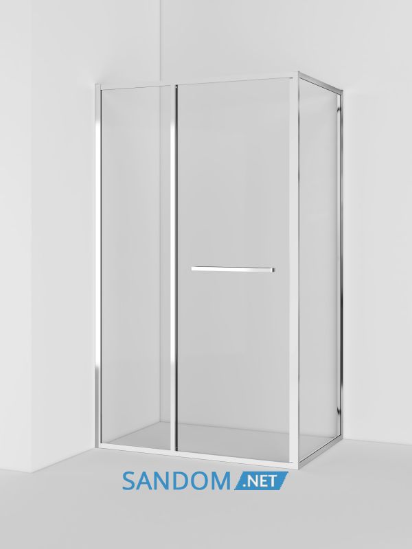 CRUZE душова кабіна 80*120*200см, тип дверей COME IN, профіль  хром, прозоре скло