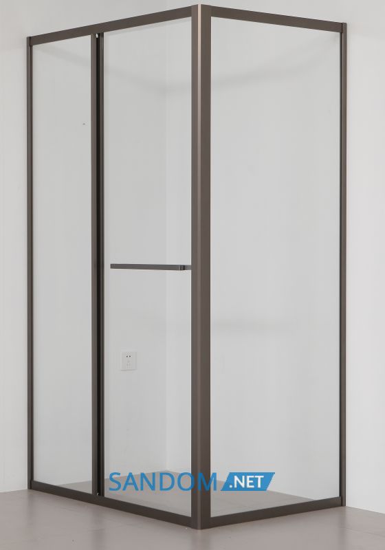 CRUZE душова кабіна 80*120*200см, тип дверей COME IN, профіль збройовий метал, прозоре скло