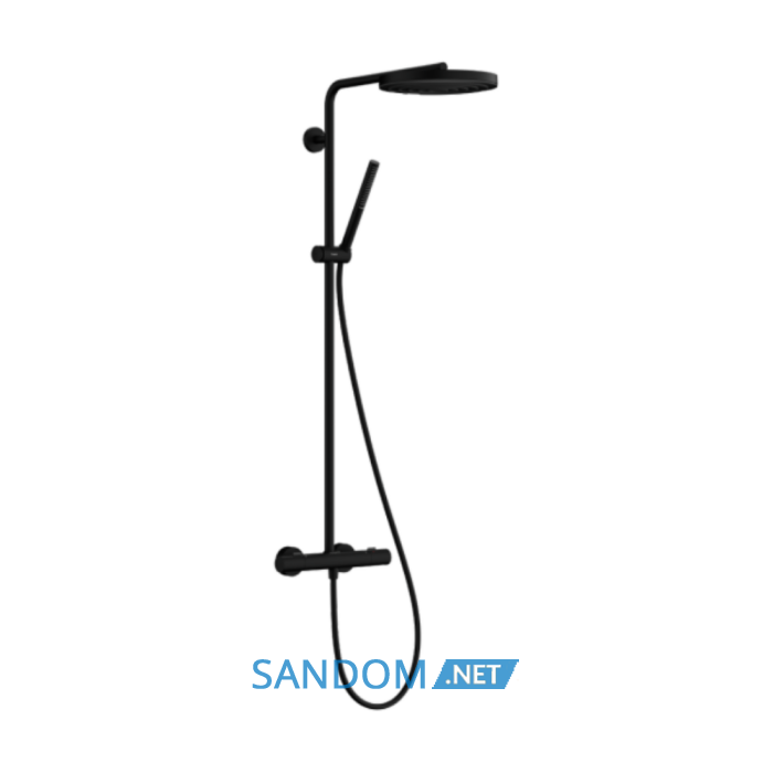 PULSIFY S PURO Showerpipe душова система 260 з термостатом, колір чорний матовий