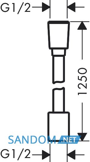 DESIGNFLEX  шланг для душу 1250 мм, колір чорний матовий