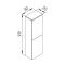BLACK EDGE комплект меблів 70см, дуб: тумба підвісна + умивальник накладний + пенал підвісний