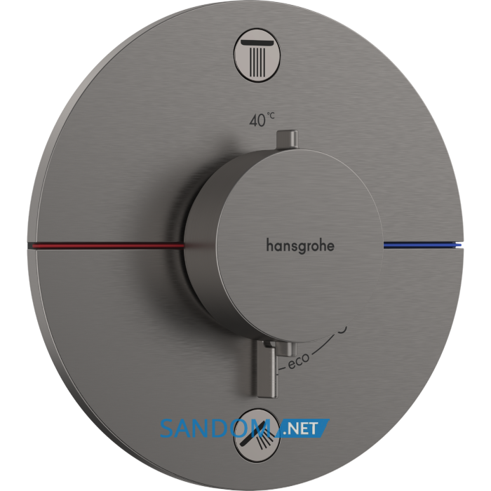 SHOWER SELECT COMFORT S термостат для 2х споживачів, ПМ, колір шліфованний чорний хром