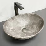 Умывальник накладной VBI PARMA DARK GREY STONE MATT 42x34