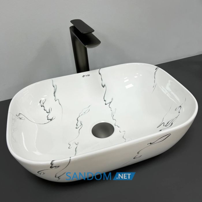 Умивальник накладний VBI RAVENNA MARMO GLOSSY 46x32,5