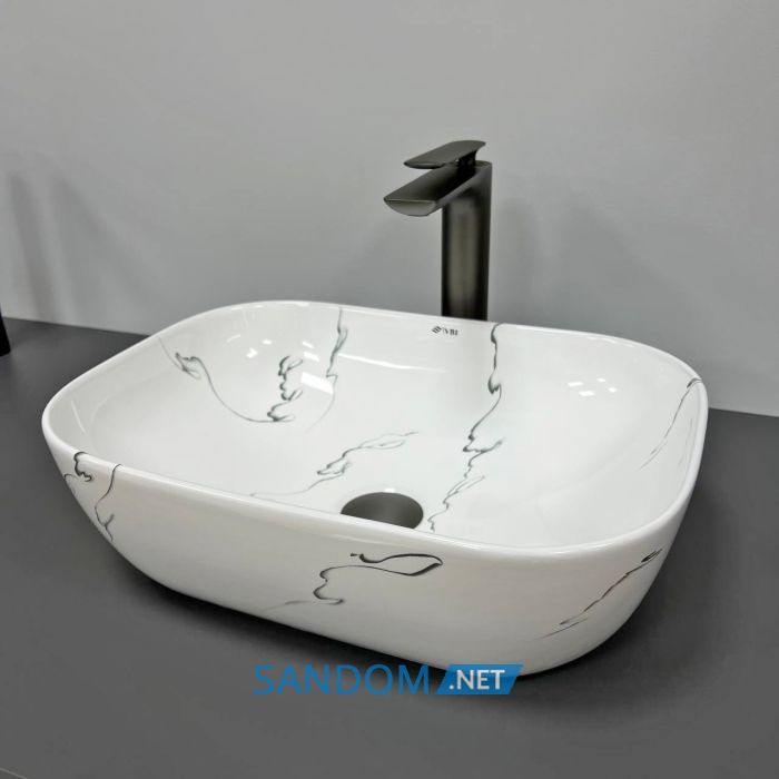 Умивальник накладний VBI RAVENNA MARMO GLOSSY 46x32,5