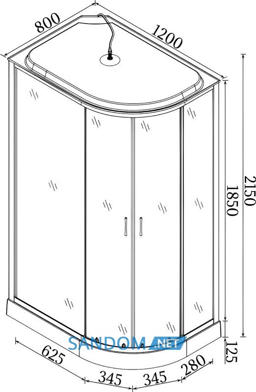 Душевой бокс BRAVO REGA L120FFS 120x80x215