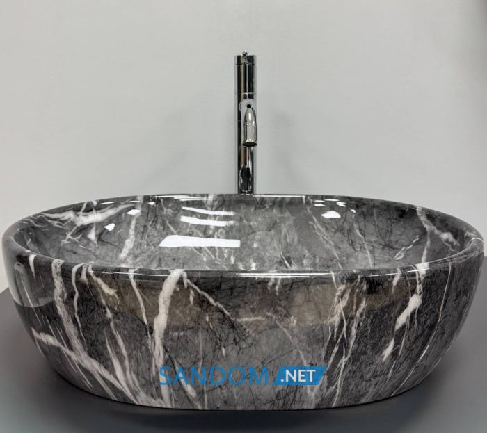 Умывальник накладной VBI MODENA S BLACK ONYX 48x35