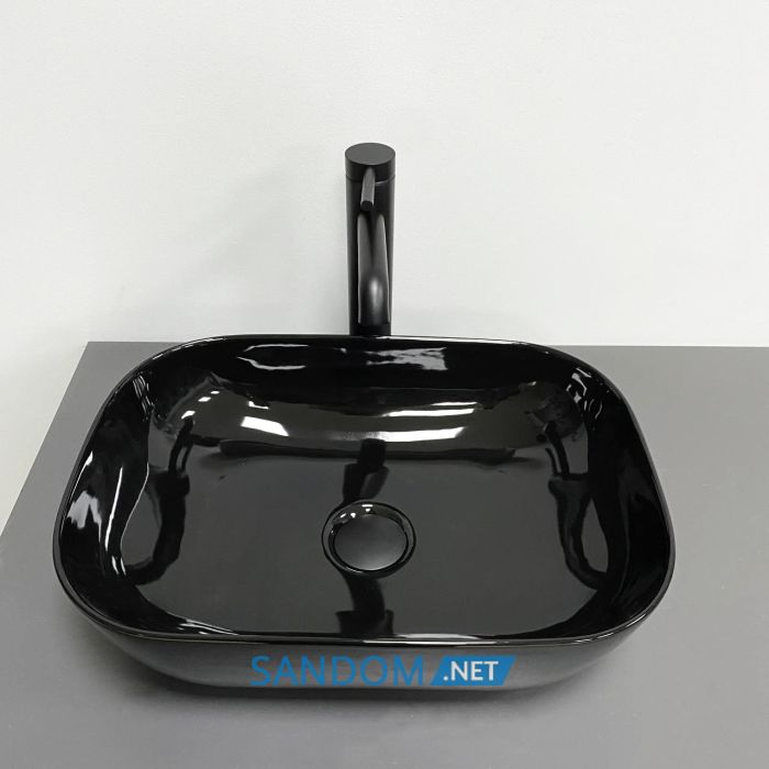 Умывальник накладной VBI RAVENNA BLACK GLOSSY 45x32,5