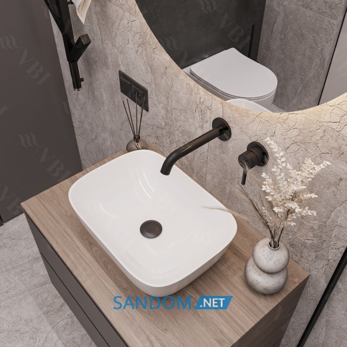 Умивальник накладний VBI RAVENNA WHITE 45,5x32,5