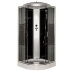 Гидробокс Vivia 61 BF RC Black Puzzle 90х90х210 на мелком поддоне
