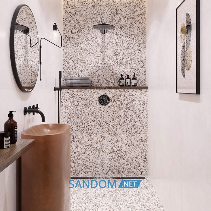 Плитка Golden Tile Oasis Concrete Terazzo айвори 120x60