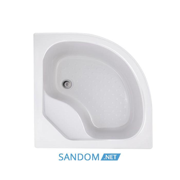 Душова кабіна Lidz Latwa SC90x90.SAT.HIGH.GR на глибокому піддоні, сіре скло