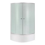 Душевая кабина Lidz Latwa SC90x90.SAT.HIGH.FR на глубоком поддоне, матовое стекло