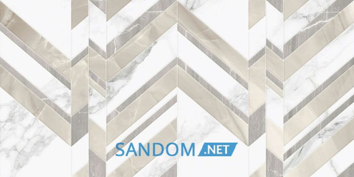 Плитка для стен Golden Tile Marmo Bianco Chevron белая 30x60